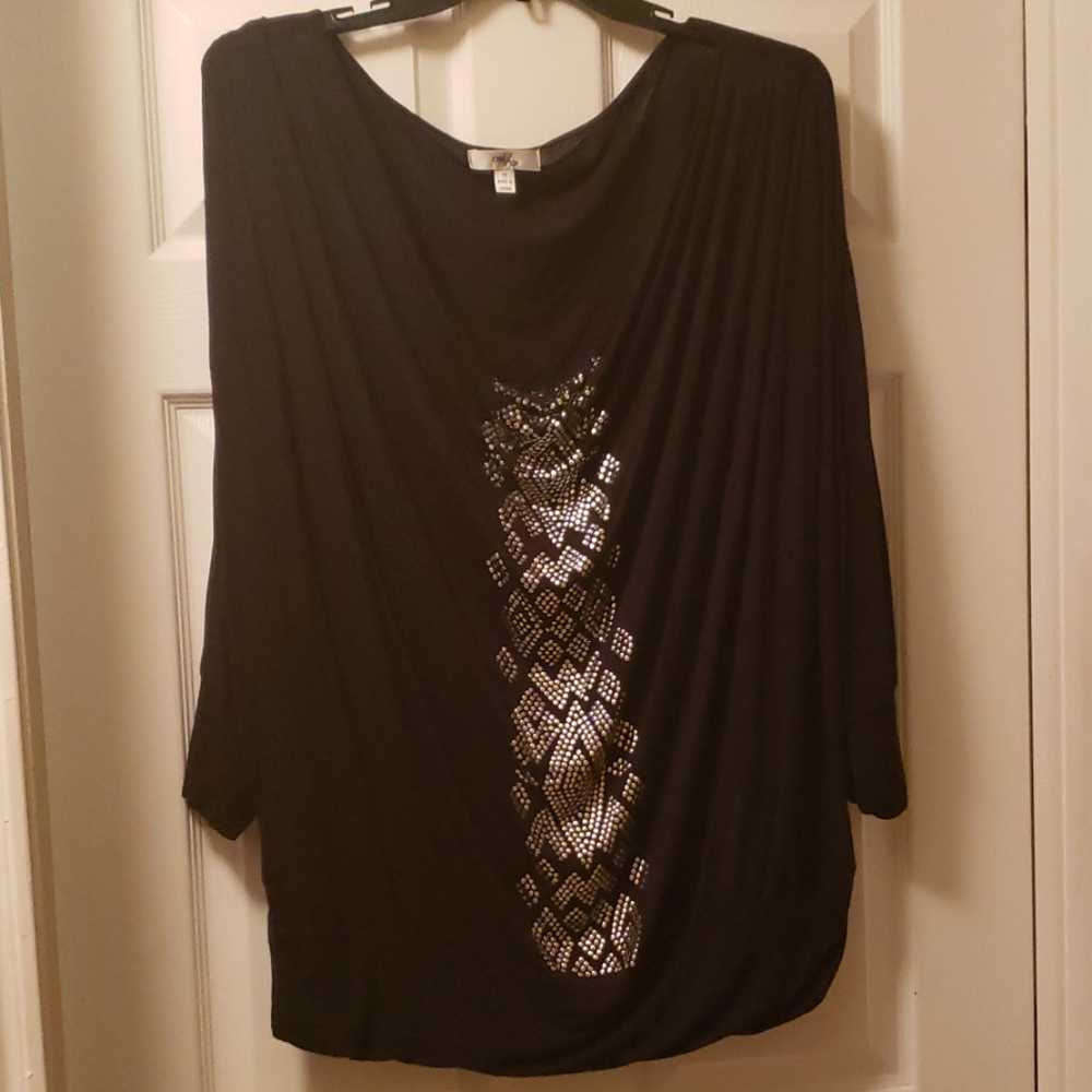 Black Blingy Top